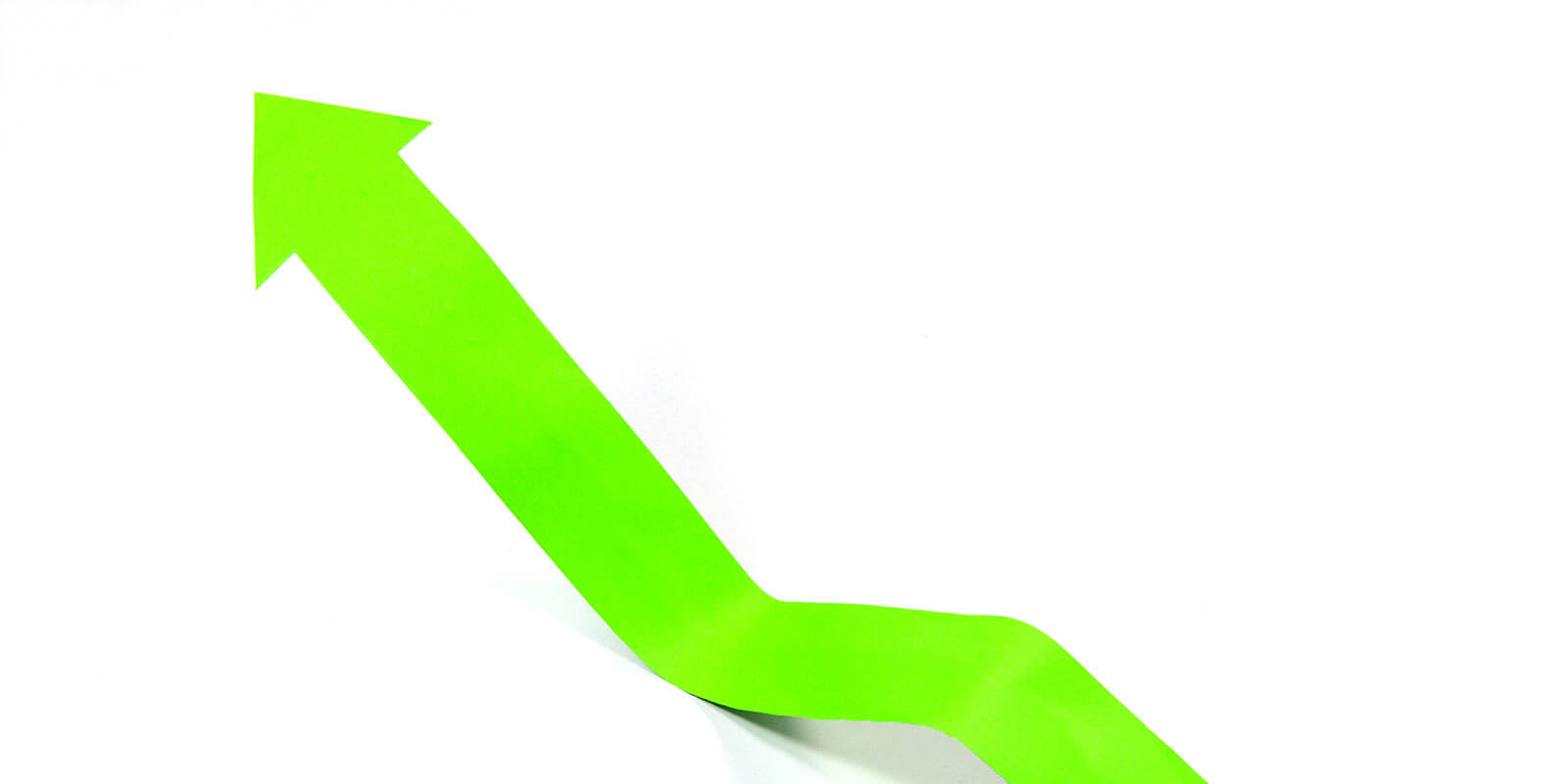 increase-profitability Green arrow sign trending in up direction.
